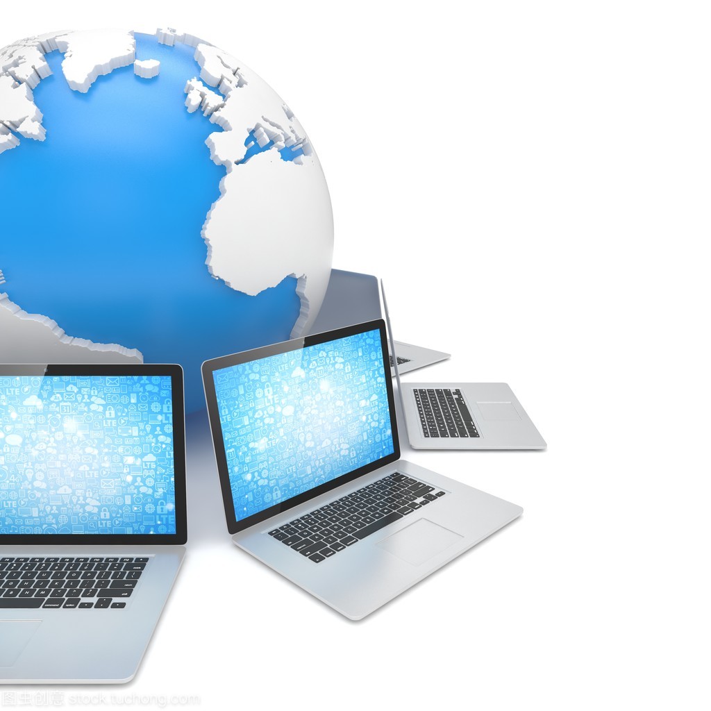 地球全球筆記本電腦網絡 計算機軟件的技術開發與未來展望